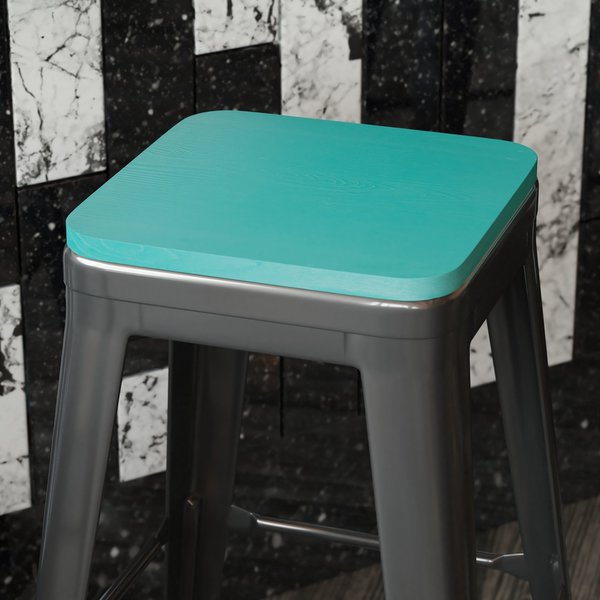 Flash Furniture 4PK Mint Poly Resin Seats for Stools & Chairs, 4PK 4-JJ-SEA-PL02-MINT-GG